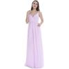 imageHawaiian Beach Wedding Groomsman Bridesmaid Matching Linen Shirt and Chiffon Dress in Lavender PastelV Neck