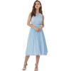 imageHawaiian Beach Wedding Groomsman Bridesmaid Matching Linen Shirt and Chiffon Dress in Periwinkle BlueKeyhole