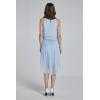 imageHawaiian Beach Wedding Groomsman Bridesmaid Matching Linen Shirt and Chiffon Dress in Periwinkle BlueRuffle Highlow