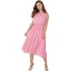 imageHawaiian Beach Wedding Groomsman Bridesmaid Matching Linen Shirt and Chiffon Dress in Pink CoralKeyhole