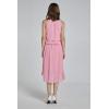 imageHawaiian Beach Wedding Groomsman Bridesmaid Matching Linen Shirt and Chiffon Dress in Pink CoralRuffle Highlow
