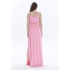 imageHawaiian Beach Wedding Groomsman Bridesmaid Matching Linen Shirt and Chiffon Dress in Pink CoralV Neck