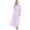 imageWomens Beach Wedding Lavender Pastel Collection Bridesmaid DressOffshoulder Maxi