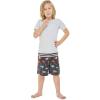 imageBoys Spandex Hawaiian Beach Board Shorts with Elastic Tie and Pocket in Flamingo PartyClassic Hibiscus in Blue