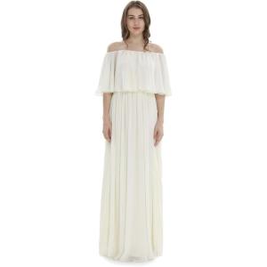 imageHawaii Hangover Womens Beach Wedding Ivory Cream Collection Bridesmaid DressOffshoulder Maxi