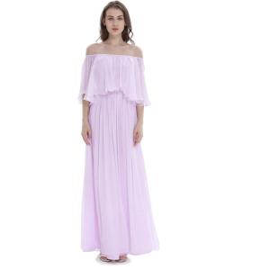 imageWomens Beach Wedding Lavender Pastel Collection Bridesmaid DressOffshoulder Maxi