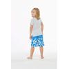 imageBoys Spandex Hawaiian Beach Board Shorts with Elastic Tie and Pocket in Classic Hibiscus PrintClassic Hibiscus in Blue