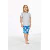 imageBoys Spandex Hawaiian Beach Board Shorts with Elastic Tie and Pocket in Classic Hibiscus PrintClassic Hibiscus in Blue