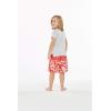 imageBoys Spandex Hawaiian Beach Board Shorts with Elastic Tie and Pocket in Classic Hibiscus PrintClassic Hibiscus in Red