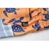 imageBoys Spandex Hawaiian Beach Board Shorts with Elastic Tie and Pocket in Classic Hibiscus PrintHonu Turtles in Orange and Navy