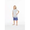 imageBoys Spandex Hawaiian Beach Board Shorts with Elastic Tie and Pocket in Classic Hibiscus PrintHonu Turtles in Orange and Navy