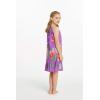 imageGirl Hawaiian Round Neck Dress in Pretty TropicalPretty Tropical Purple