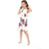 imageGirl Hawaiian Round Neck Dress in Pretty TropicalPretty Tropical White