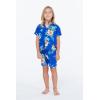 imageMatchable Family Hawaiian Luau Men Women Girl Boy Clothes in Hibiscus BlueBoy Short Sleeve