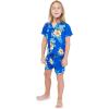 imageMatchable Family Hawaiian Luau Men Women Girl Boy Clothes in Hibiscus BlueBoy Short Sleeve