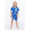 imageMatchable Family Hawaiian Luau Men Women Girl Boy Clothes in Hibiscus BlueBoy Short Sleeve