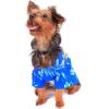 imageMatchable Family Hawaiian Luau Men Women Girl Boy Clothes in Hibiscus BlueDog Shirt