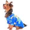 imageMatchable Family Hawaiian Luau Men Women Girl Boy Clothes in Hibiscus BlueDog Shirt