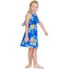 imageMatchable Family Hawaiian Luau Men Women Girl Boy Clothes in Hibiscus BlueGirl Ruffle Tank