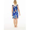 imageMatchable Family Hawaiian Luau Men Women Girl Boy Clothes in Hibiscus BlueGirl Wrap