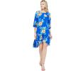 imageMatchable Family Hawaiian Luau Men Women Girl Boy Clothes in Hibiscus BlueWomen 34 Sleeve