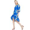 imageMatchable Family Hawaiian Luau Men Women Girl Boy Clothes in Hibiscus BlueWomen 34 Sleeve