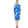 imageMatchable Family Hawaiian Luau Men Women Girl Boy Clothes in Hibiscus BlueWomen 34 Sleeve