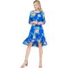 imageMatchable Family Hawaiian Luau Men Women Girl Boy Clothes in Hibiscus BlueWomen 34 Sleeve