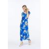 imageMatchable Family Hawaiian Luau Men Women Girl Boy Clothes in Hibiscus BlueWomen Cap Sleeve