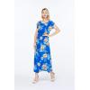 imageMatchable Family Hawaiian Luau Men Women Girl Boy Clothes in Hibiscus BlueWomen Cap Sleeve