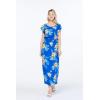 imageMatchable Family Hawaiian Luau Men Women Girl Boy Clothes in Hibiscus BlueWomen Cap Sleeve