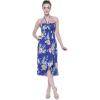 imageMatchable Family Hawaiian Luau Men Women Girl Boy Clothes in Hibiscus BlueWomen Halter