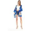 imageMatchable Family Hawaiian Luau Men Women Girl Boy Clothes in Hibiscus BlueWomen Kimono Cardigan