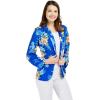 imageMatchable Family Hawaiian Luau Men Women Girl Boy Clothes in Hibiscus BlueWomen Ligth Jacket