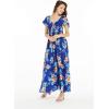 imageMatchable Family Hawaiian Luau Men Women Girl Boy Clothes in Hibiscus BlueWomen Maxi Rahee