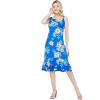 imageMatchable Family Hawaiian Luau Men Women Girl Boy Clothes in Hibiscus BlueWomen Mermaid