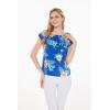 imageMatchable Family Hawaiian Luau Men Women Girl Boy Clothes in Hibiscus BlueWomen Offshoulder Ruffle Top