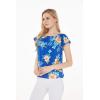 imageMatchable Family Hawaiian Luau Men Women Girl Boy Clothes in Hibiscus BlueWomen Offshoulder Ruffle Top