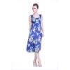 imageMatchable Family Hawaiian Luau Men Women Girl Boy Clothes in Hibiscus BlueWomen Short Tank