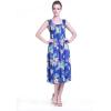 imageMatchable Family Hawaiian Luau Men Women Girl Boy Clothes in Hibiscus BlueWomen Short Tank