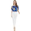 imageMatchable Family Hawaiian Luau Men Women Girl Boy Clothes in Hibiscus BlueWomen Smock Top