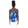 imageMatchable Family Hawaiian Luau Men Women Girl Boy Clothes in Hibiscus BlueWomen Spaghetti Strap Top