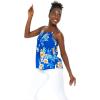 imageMatchable Family Hawaiian Luau Men Women Girl Boy Clothes in Hibiscus BlueWomen Spaghetti Strap Top