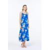 imageMatchable Family Hawaiian Luau Men Women Girl Boy Clothes in Hibiscus BlueWomen Sweet Heart Maxi