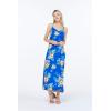 imageMatchable Family Hawaiian Luau Men Women Girl Boy Clothes in Hibiscus BlueWomen Sweet Heart Maxi