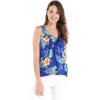 imageMatchable Family Hawaiian Luau Men Women Girl Boy Clothes in Hibiscus BlueWomen Tank Top