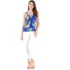 imageMatchable Family Hawaiian Luau Men Women Girl Boy Clothes in Hibiscus BlueWomen Tank Top
