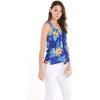 imageMatchable Family Hawaiian Luau Men Women Girl Boy Clothes in Hibiscus BlueWomen Tank Top