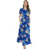 imageMatchable Family Hawaiian Luau Men Women Girl Boy Clothes in Hibiscus BlueWomen Wide Legged With Pockets Jumpsuit