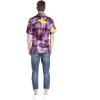 imageMens Hawaiian Shirt Aloha ShirtSunset Purple